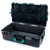 Pelican 1615 Air Case, Charcoal with Teal Handles, Latches & Trolley Mesh Lid Organizer Only ColorCase 016150-0100-520-591-590