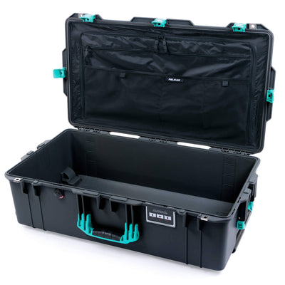 Pelican 1615 Air Case, Charcoal with Teal Handles, Latches & Trolley Combo-Pouch Lid Organizer Only ColorCase 016150-0300-520-591-590