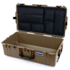 Pelican 1615 Air Case, Dark Desert Dirt with Black Handles & Latches Laptop Computer Lid Pouch Only ColorCase 016150-0200-580-111