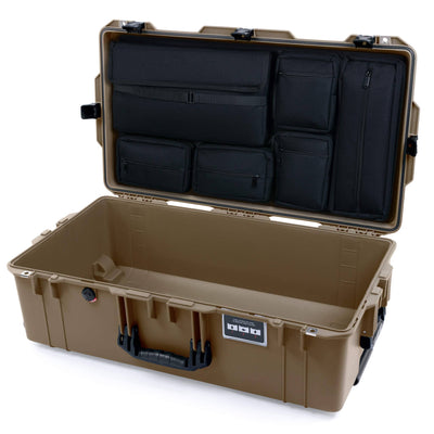 Pelican 1615 Air Case, Dark Desert Dirt with Black Handles & Latches Laptop Computer Lid Pouch Only ColorCase 016150-0200-580-111