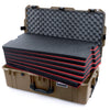 Pelican 1615 Air Case, Dark Desert Dirt with Black Handles & Latches Custom Tool Kit (6 Foam Inserts with Convoluted Lid Foam) ColorCase 016150-0060-580-111