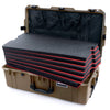 Pelican 1615 Air Case, Dark Desert Dirt with Black Handles & Latches Custom Tool Kit (6 Foam Inserts with Mesh Lid Organizer) ColorCase 016150-0160-580-111