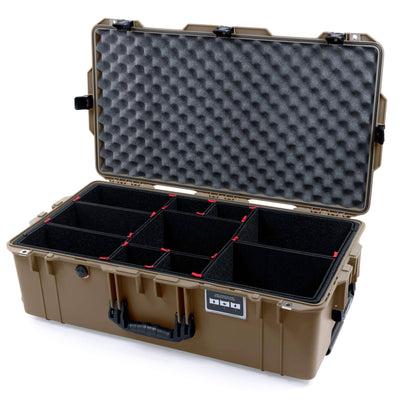 Pelican 1615 Air Case, Dark Desert Dirt with Black Handles & Latches TrekPak Divider System with Convoluted Lid Foam ColorCase 016150-0020-580-111