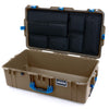 Pelican 1615 Air Case, Dark Desert Dirt with Blue Handles & Latches ColorCase