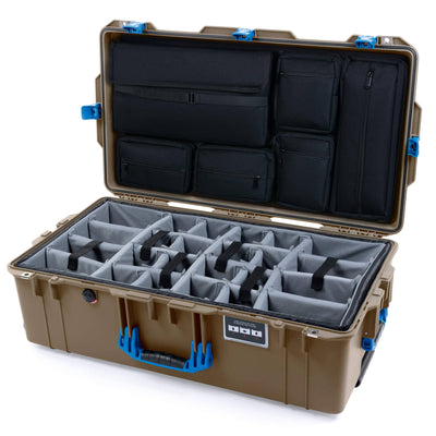 Pelican 1615 Air Case, Dark Desert Dirt with Blue Handles & Latches ColorCase