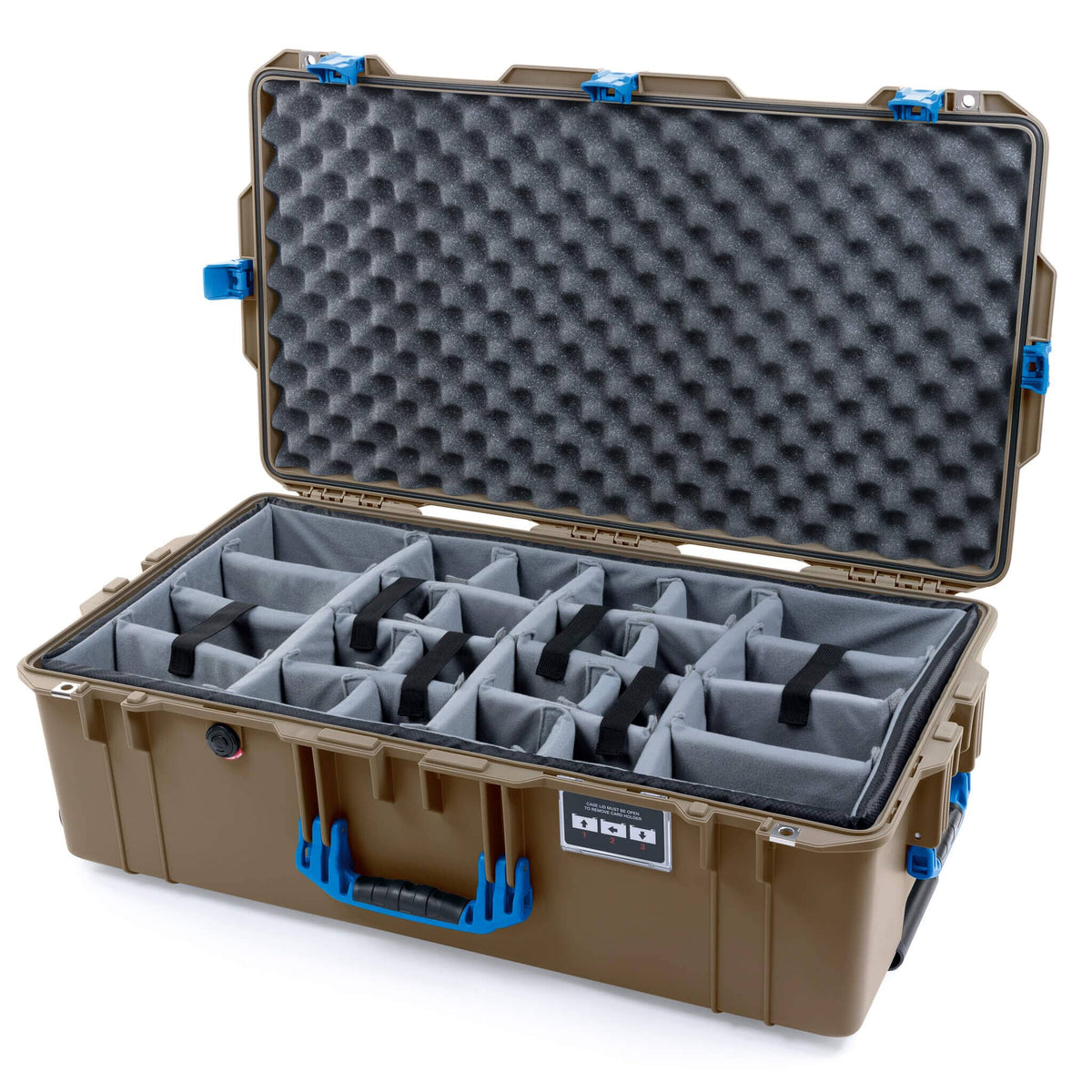 Pelican 1615 Air Case - Dark Desert Dirt &amp; Blue