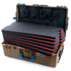 Pelican 1615 Air Case, Dark Desert Dirt with Blue Handles & Latches ColorCase