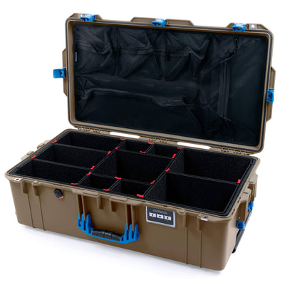 Pelican 1615 Air Case, Dark Desert Dirt with Blue Handles & Latches ColorCase