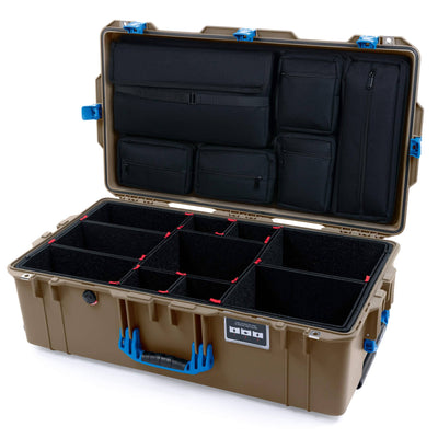 Pelican 1615 Air Case, Dark Desert Dirt with Blue Handles & Latches ColorCase