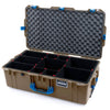 Pelican 1615 Air Case, Dark Desert Dirt with Blue Handles & Latches ColorCase