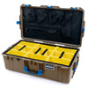Pelican 1615 Air Case, Dark Desert Dirt with Blue Handles & Latches ColorCase