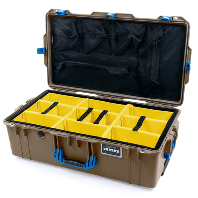 Pelican 1615 Air Case, Dark Desert Dirt with Blue Handles & Latches ColorCase