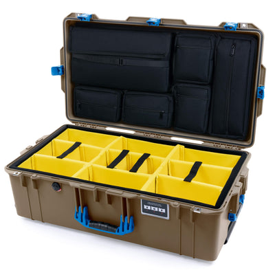 Pelican 1615 Air Case, Dark Desert Dirt with Blue Handles & Latches ColorCase
