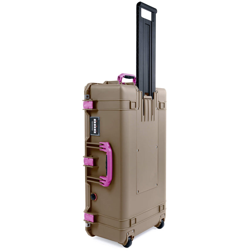 Pelican 1615 Air Case, Dark Desert Dirt with Magenta Handles & Latches ColorCase 
