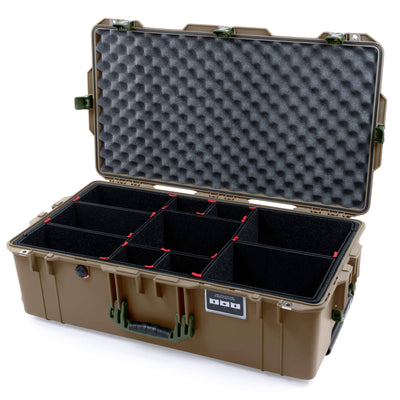 Pelican 1615 Air Case, Dark Desert Dirt with OD Green Handles & Latches ColorCase