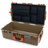 Pelican 1615 Air Case, Dark Desert Dirt with Orange Handles & Latches ColorCase