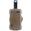 Pelican 1615 Air Case, Dark Desert Dirt with Orange Handles & Latches ColorCase