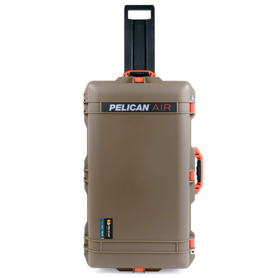 Pelican 1615 Air Case, Dark Desert Dirt with Orange Handles & Latches ColorCase
