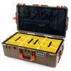 Pelican 1615 Air Case, Dark Desert Dirt with Orange Handles & Latches ColorCase
