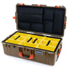 Pelican 1615 Air Case, Dark Desert Dirt with Orange Handles & Latches ColorCase