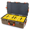 Pelican 1615 Air Case, Dark Desert Dirt with Orange Handles & Latches ColorCase