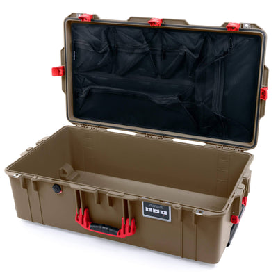 Pelican 1615 Air Case, Dark Desert Dirt with Red Handles & Latches ColorCase