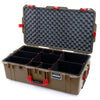 Pelican 1615 Air Case, Dark Desert Dirt with Red Handles & Latches ColorCase