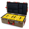 Pelican 1615 Air Case, Dark Desert Dirt with Red Handles & Latches ColorCase