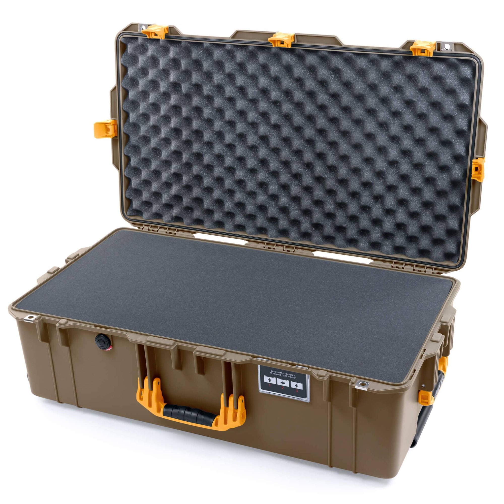 Pelican 1615 Air Case, Dark Desert Dirt with Yellow Handles & Latches ColorCase