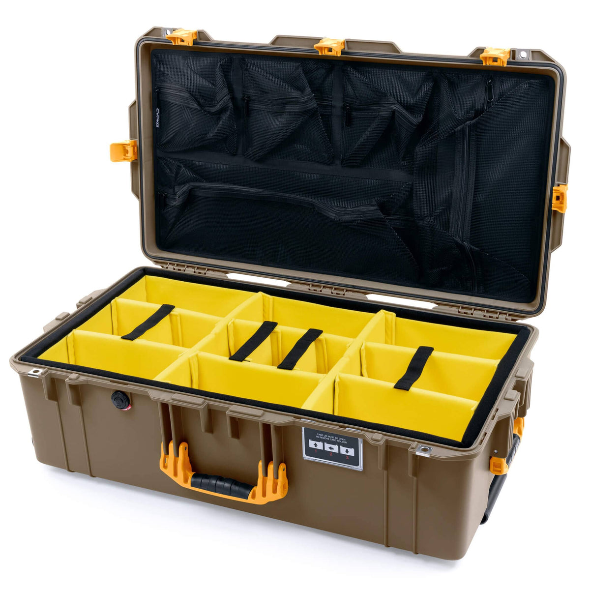 Pelican 1615 Air Case - Dark Desert Dirt &amp; Yellow