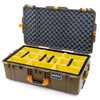 Pelican 1615 Air Case, Dark Desert Dirt with Yellow Handles & Latches ColorCase