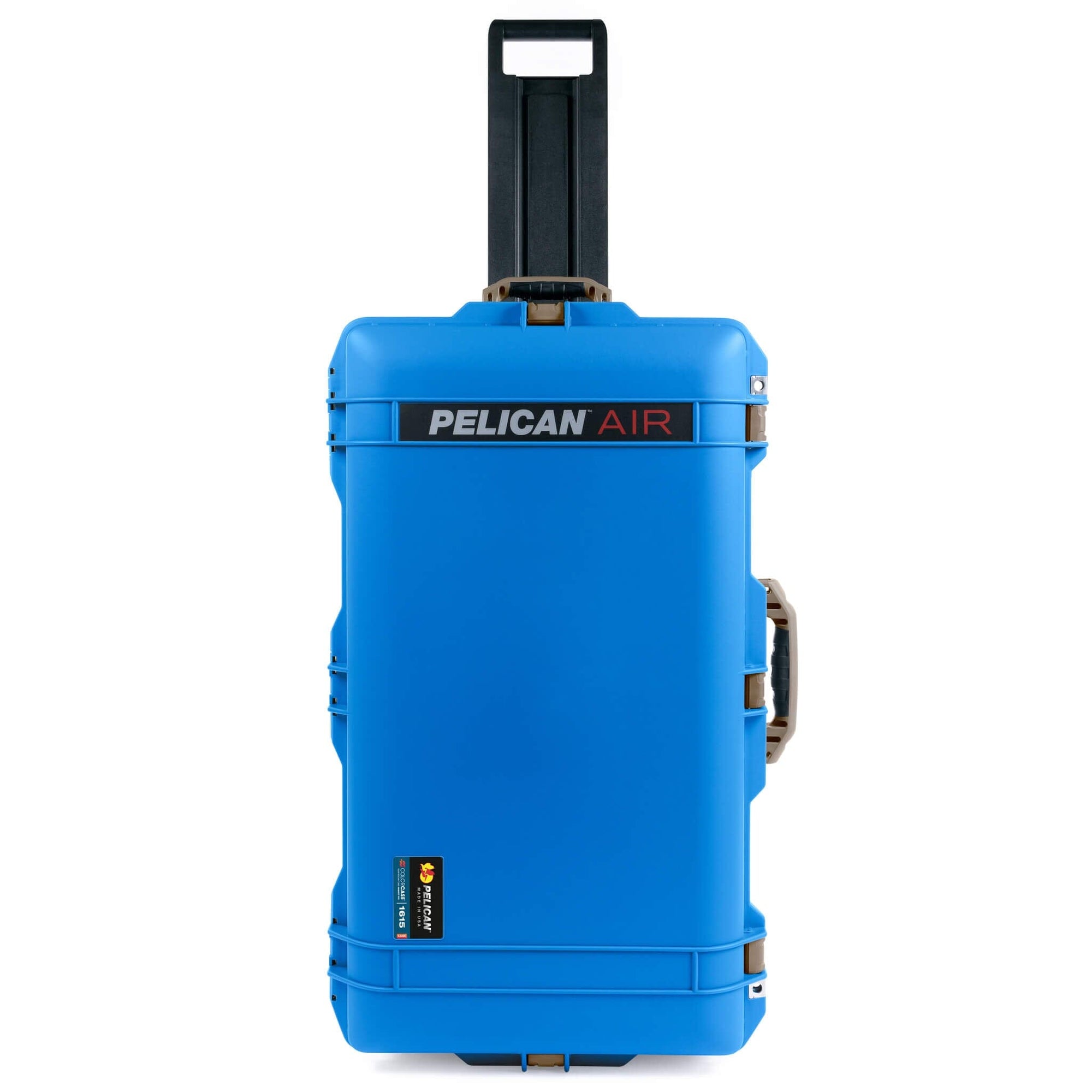 Pelican 1615 Air Case, Electric Blue with Dark Desert Dirt Handles, Latches & Trolley ColorCase