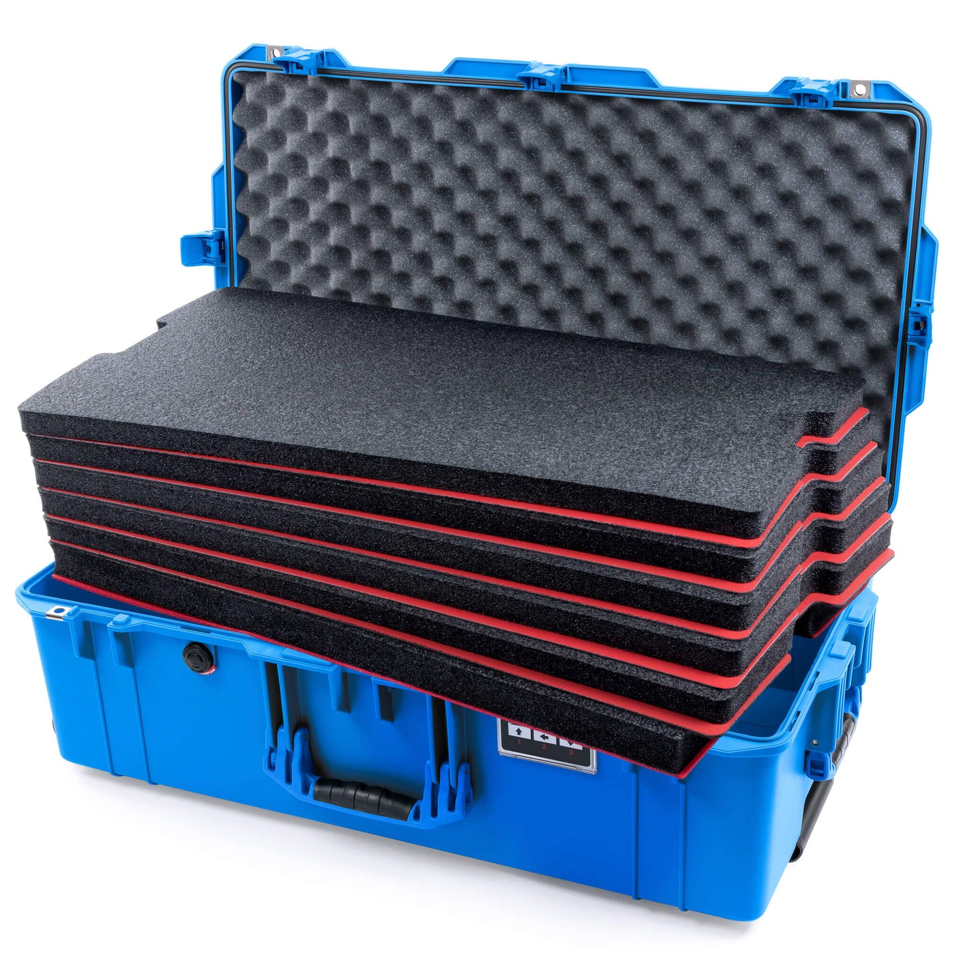 Pelican 1615 Air Case, Electric Blue Custom Tool Kit (6 Foam Inserts with Convoluted Lid Foam) ColorCase 016150-0060-120-121