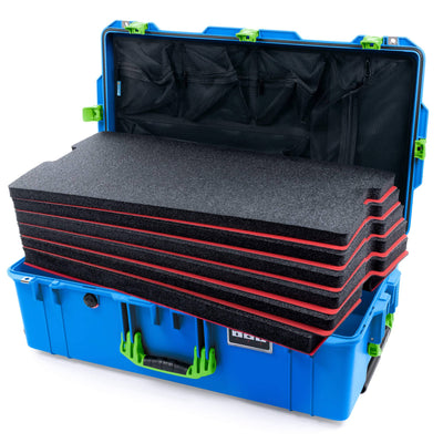 Pelican 1615 Air Case - Electric Blue & Lime Green