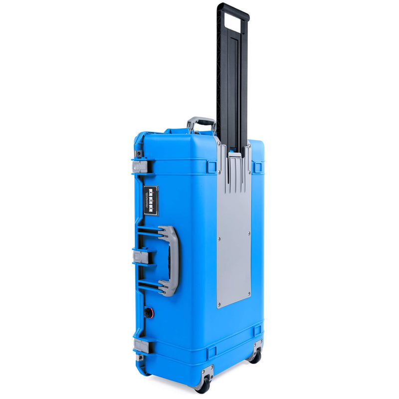 Pelican 1615 Air Case, Electric Blue with Silver Handles, Latches & Trolley ColorCase 