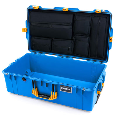 Pelican 1615 Air Case, Electric Blue with Yellow Handles & Latches Laptop Computer Lid Pouch Only ColorCase 016150-0200-120-301