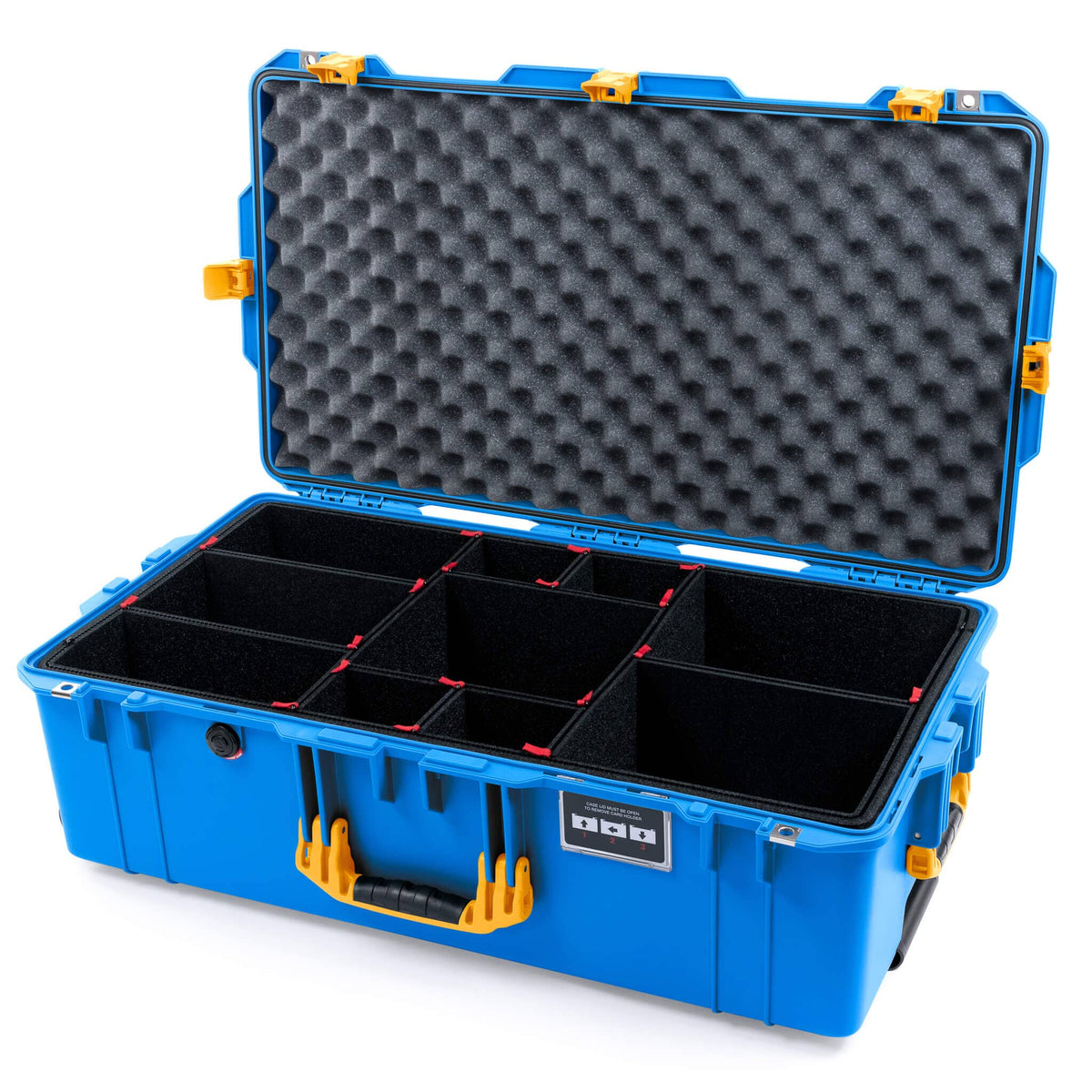 Pelican 1615 Air Case - Electric Blue &amp; Yellow Trolley