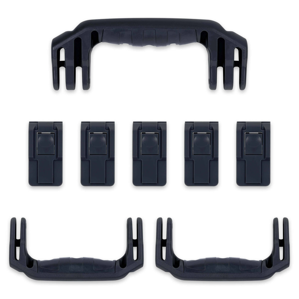 Pelican 1615 Air Replacement Handles &amp; Latches, Black (Set of 3 Handles, 5 Latches) ColorCase 