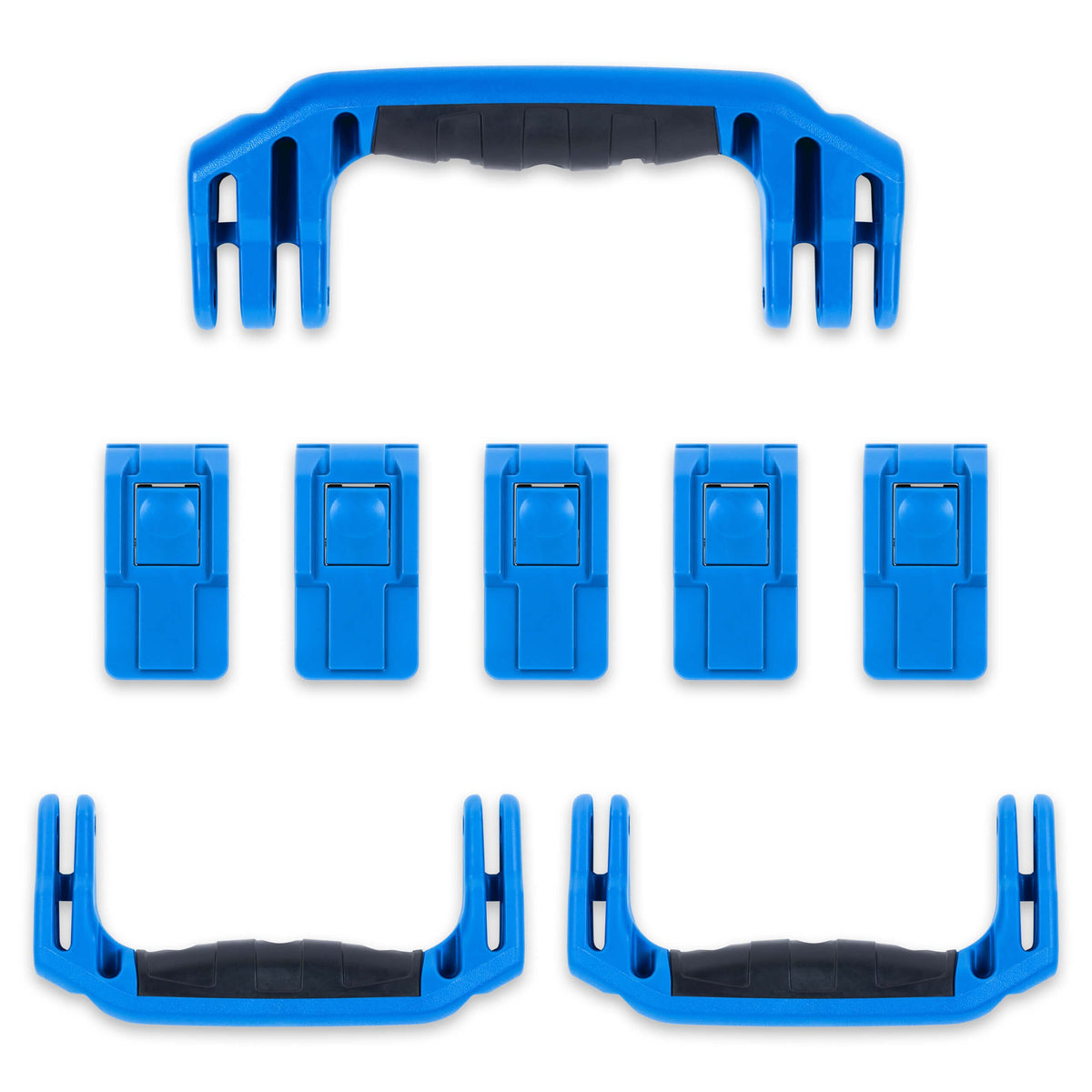 Pelican 1615 Air Replacement Handles &amp; Latches, Blue (Set of 3 Handles, 5 Latches) ColorCase 