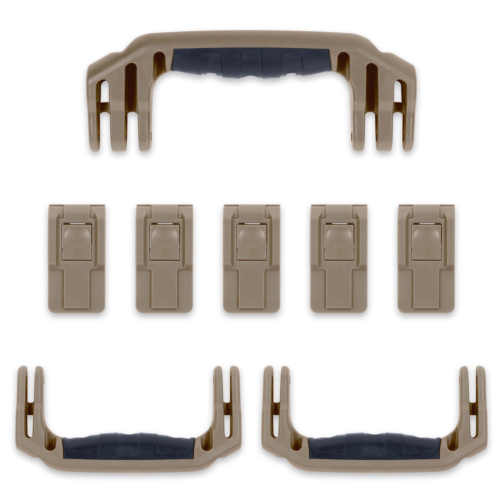 Pelican 1615 Air Replacement Handles & Latches Set - Dark Desert Dirt ColorCase 