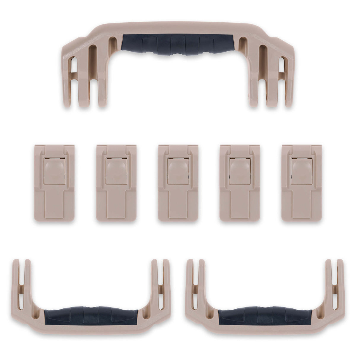 Pelican 1615 Air Replacement Handles &amp; Latches, Desert Tan (Set of 3 Handles, 5 Latches) ColorCase 