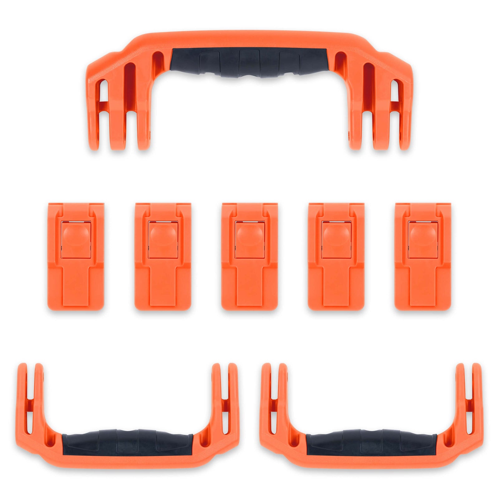 Pelican 1615 Air Replacement Handles & Latches, Orange (Set of 3 Handles, 5 Latches) ColorCase 