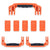 Pelican 1615 Air Replacement Handles & Latches, Orange (Set of 3 Handles, 5 Latches) ColorCase 