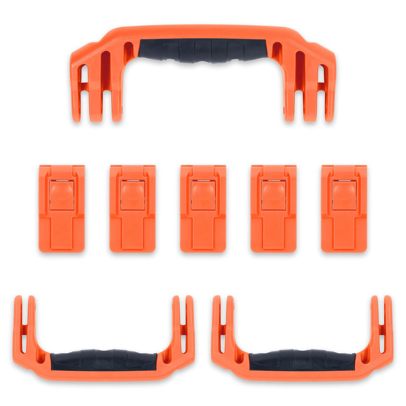 Pelican 1615 Air Replacement Handles & Latches, Orange (Set of 3 Handles, 5 Latches) ColorCase 