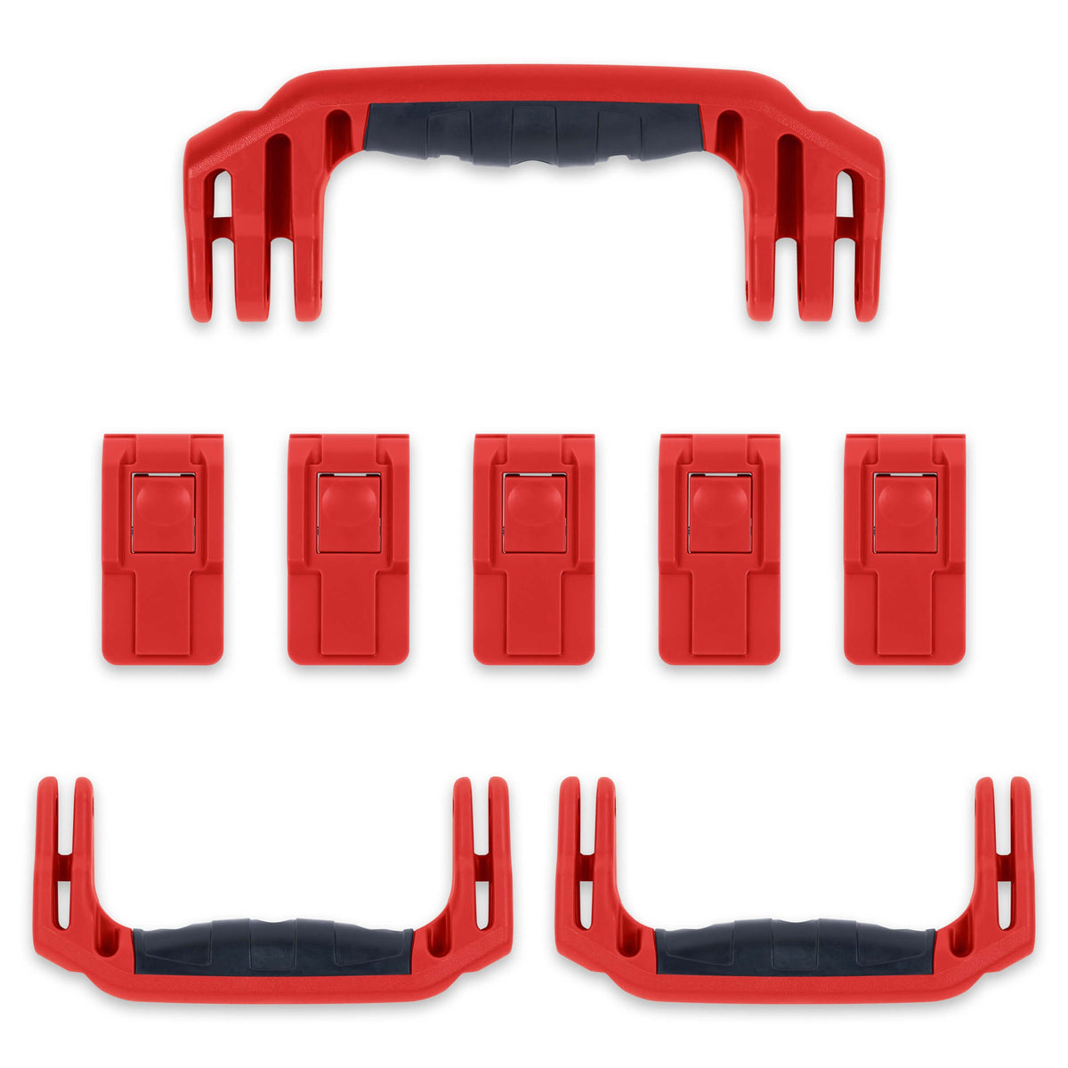 Pelican 1615 Air Replacement Handles &amp; Latches, Red (Set of 3 Handles, 5 Latches) ColorCase 