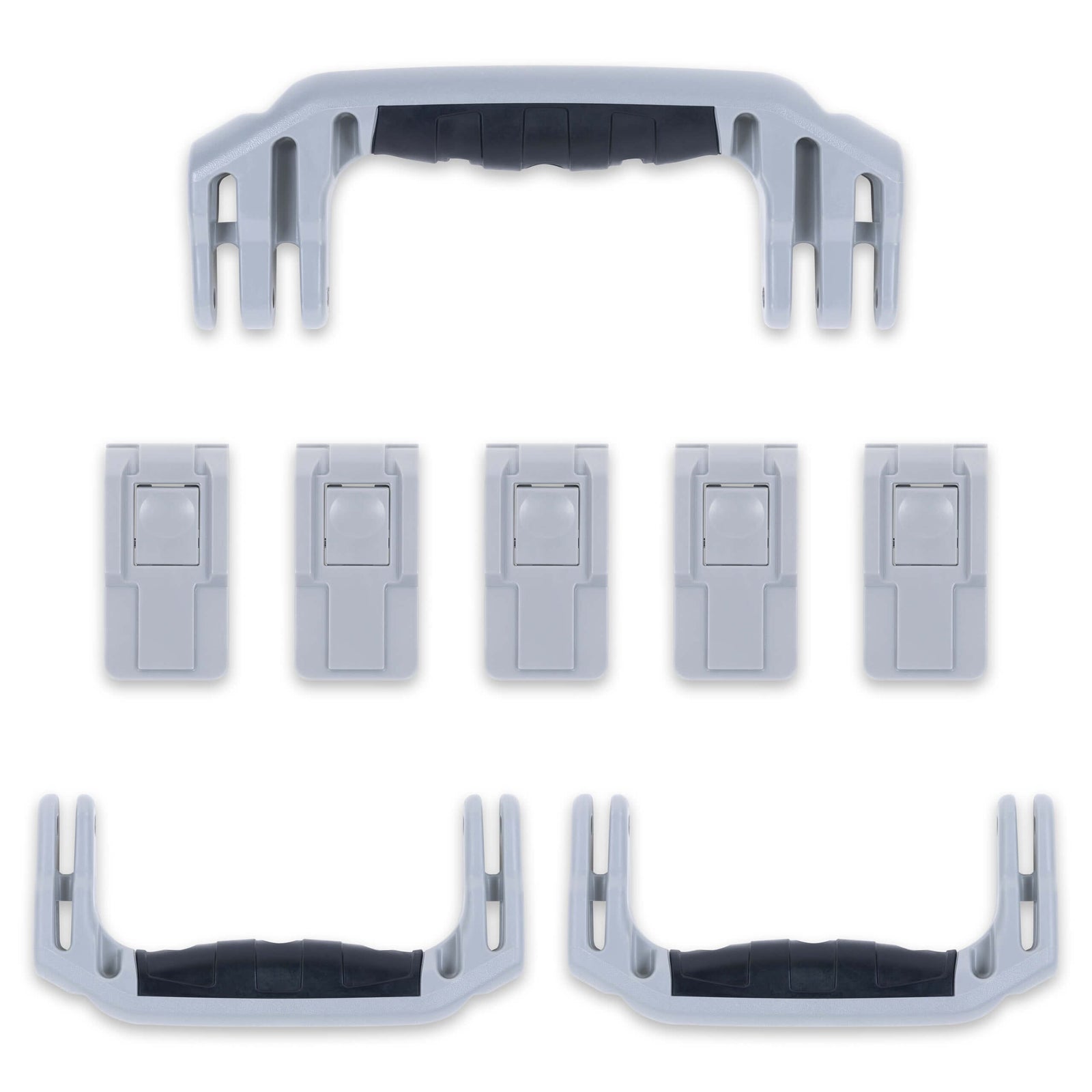 Pelican 1615 Air Replacement Handles & Latches Set - Silver ColorCase 