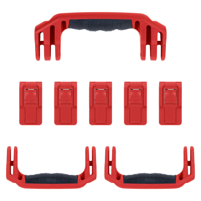 Pelican 1615 Air Replacement Handles & Latches, Red (Set of 3 Handles, 5 Latches) ColorCase 