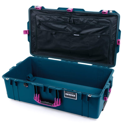 Pelican 1615 Air Case, Indigo with Magenta Handles, Latches & Trolley Combo-Pouch Lid Organizer Only ColorCase 016150-0300-500-401-400
