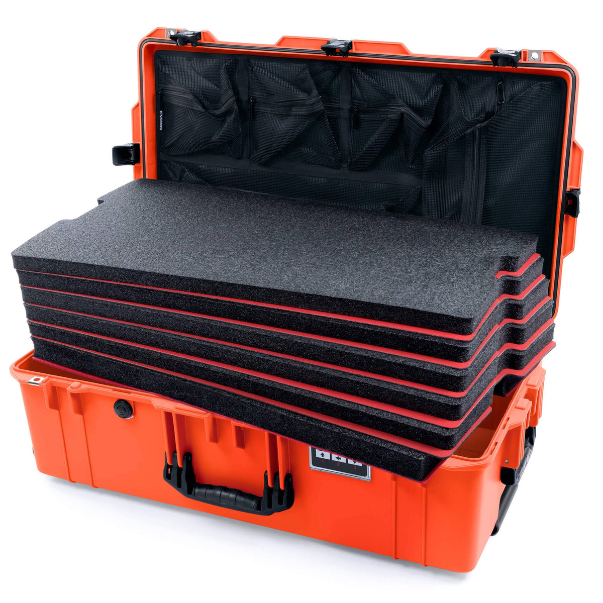 Pelican 1615 Air Orange Black TSA Tool Kit Mesh