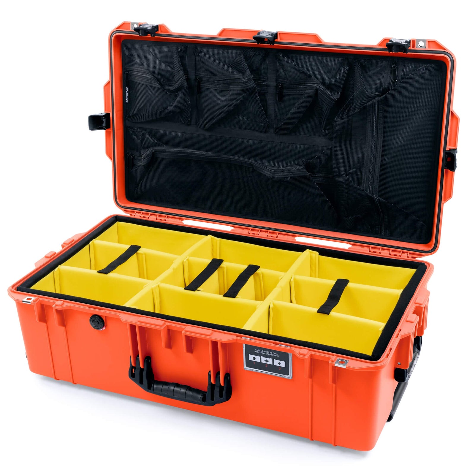Pelican 1615 Air Case - Orange & Black TSA Latches